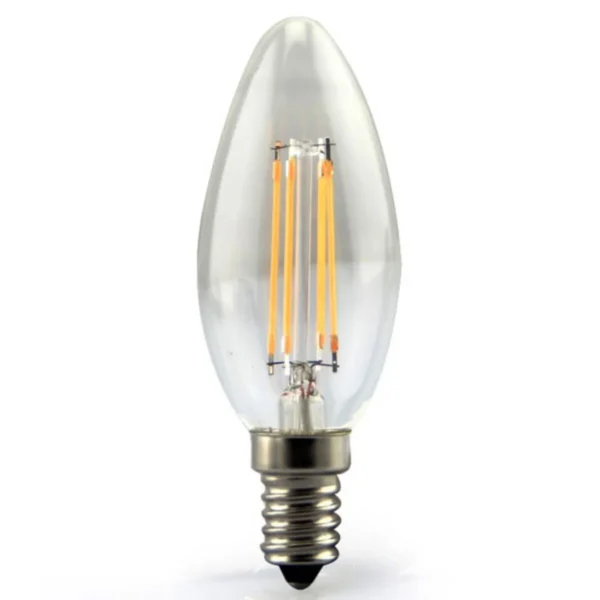 Λαμπτήρας LED E14 C35 4W Ψυχρό χρώμα, Filament, κερί