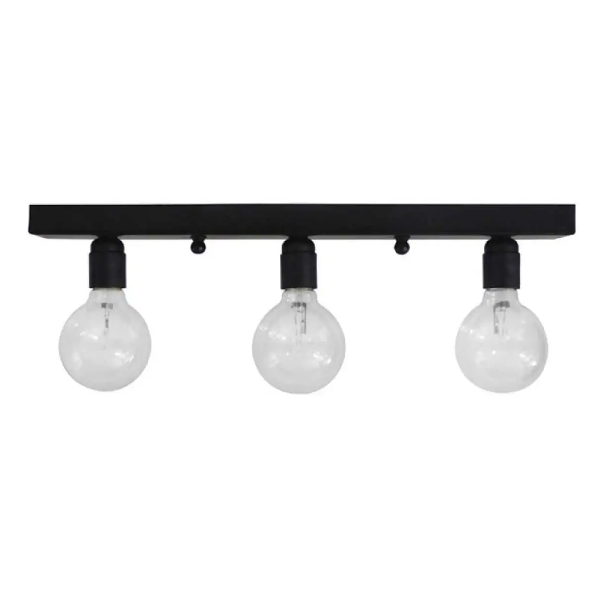 Φωτιστικό οροφής τριπλό (με 3 ντουί) σε μαύρο χρώμα E27 R50 CONE3