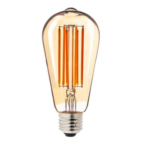 LED Filament Λάμπα Αβοκάντο ST64 E27 230V 6W θερμό λευκό, Dimmable