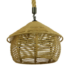 Φωτιστικό κρεμαστό οροφής με σκοινί μονό σε σχήμα σπιτιού C10 HOSINIA