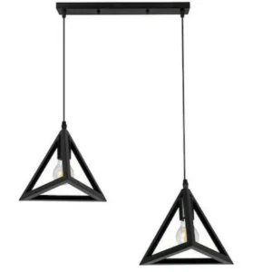 Κρεμαστό φωτιστικό οροφής δίφωτο σε σχήμα πυραμίδα E27 R50 TRIANG7