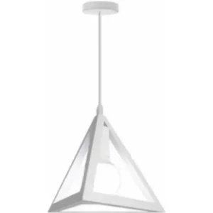 Κρεμαστό φωτιστικό οροφής λευκό μονό Τρίγωνο (Πυραμίδα) C10 Ε27 TRIANG12