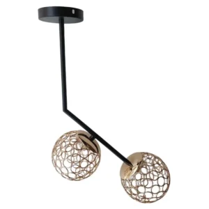 Κρεμαστό φωτιστικό οροφής με 2 λάμπες G9 C10 σε μαύρο χρώμα Serenity 24