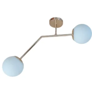 Κρεμαστό φωτιστικό οροφής με 2 λάμπες G9 C10 σε χρυσό γυαλιστερό χρώμα Serenity 27