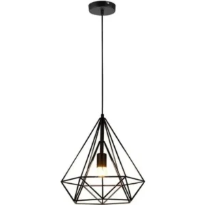 Κρεμαστό φωτιστικό οροφής μονό σχήματος διαμάντι 28cm από σίδερο E27 C10 CICLIO1280 Nitorio 3