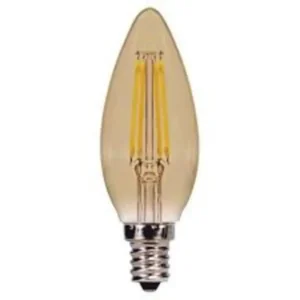 Λάμπα LED filament E14 C35 4W Θερμό, Filament, κερί, Κεχριμπάρι, Dimmable