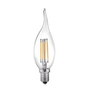 Λάμπα LED E14 C35T 4W Ψυχρό, Filament, κερί