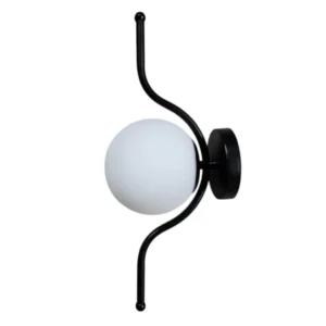 Φωτιστικό τοίχου - Απλίκα σε μαύρο χρώμα με 1 μπάλα και λάμπα g9 Serenity 67