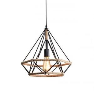 Κρεμαστό φωτιστικό οροφής σε σχήμα διαμαντιού 380mm με σκοινί C10 CICLIOR380 Nitorio 6