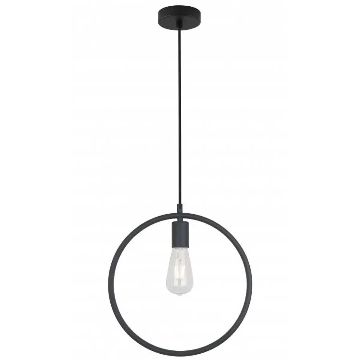 Κρεμαστό φωτιστικό οροφής μονό E27 κύκλος μαύρο C10 CICLIO 1