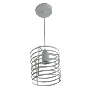 Κρεμαστό φωτιστικό οροφής κύλινδρος σε πλέγμα λευκό E27 C10 Cylindro 14