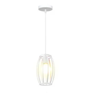 Κρεμαστό φωτιστικό οροφής σε σχήμα κυλίνδρου σε λευκό χρώμα Ε27 C10 Cylindro 6