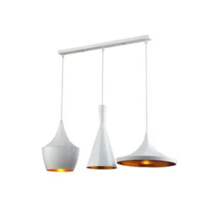 Κρεμαστό φωτιστικό οροφής τριπλό λευκό E27 R50 REKTOW-ABC