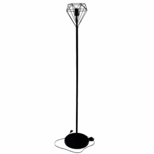 Μοντέρνο φωτιστικό δαπέδου με διαμάντι 20 εκατοστά μαύρο χρώμα Ε27 Luxury3