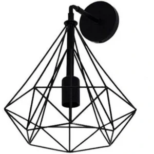 Φωτιστικό τοίχου - Απλίκα με διαμάντι 28cm σε μαύρο χρώμα Nitorio 59
