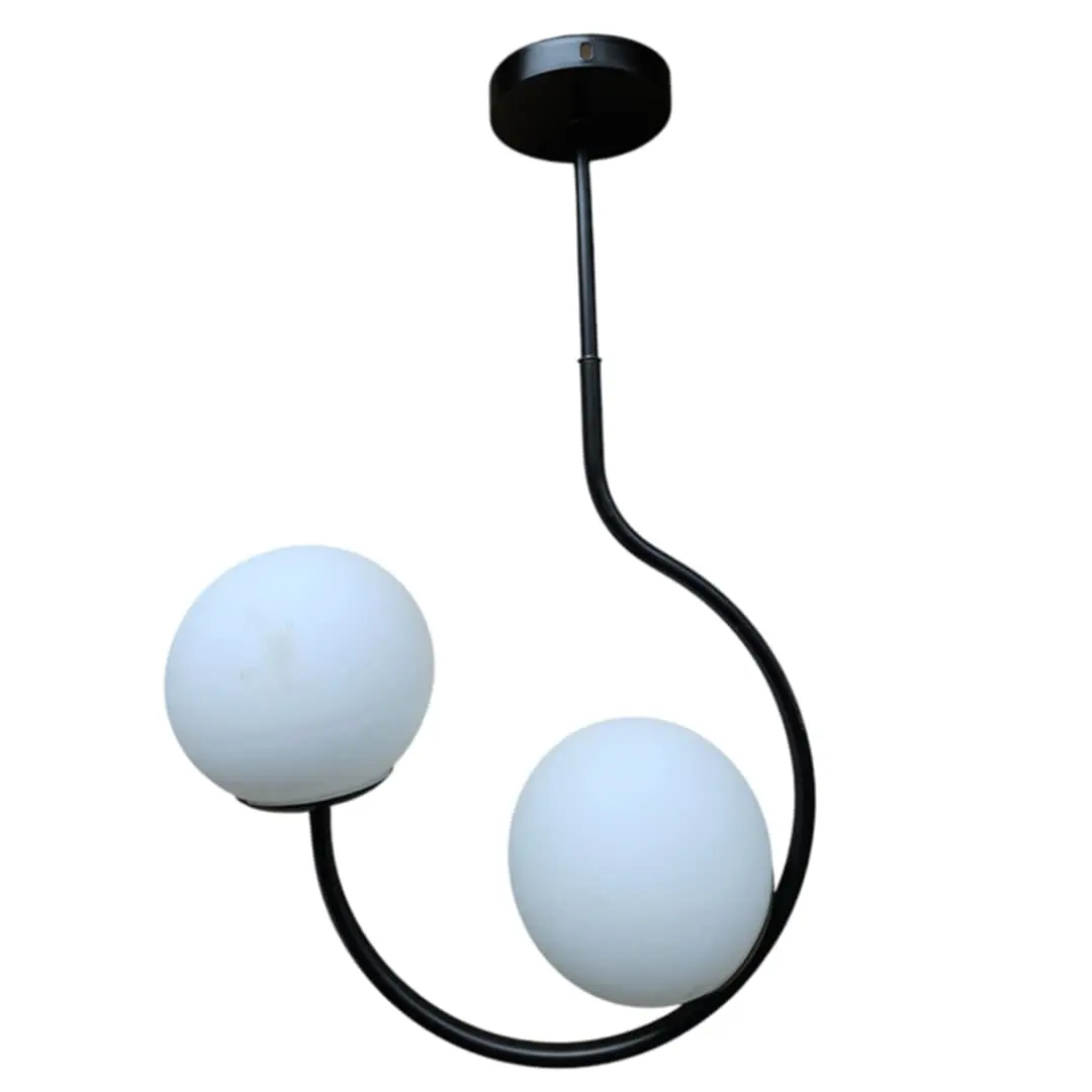 Κρεμαστό φωτιστικό οροφής με 2 μπάλες και λάμπες g9 serenity 56